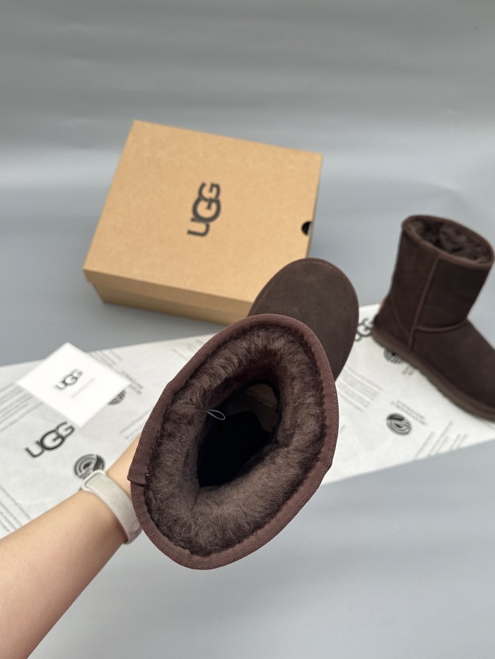 Women leather fur boot shoes, size 35-40,  with box, SS60-542