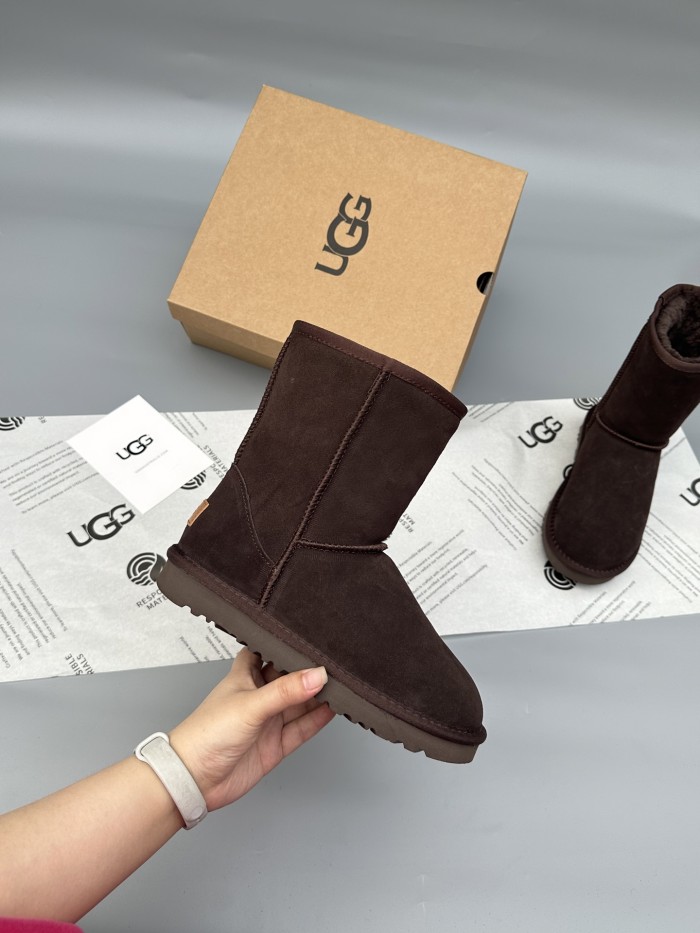 Women leather fur boot shoes, size 35-40,  with box, SS60-542