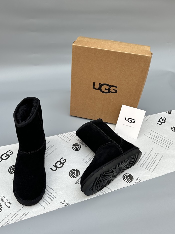 Women leather fur boot shoes, size 35-40,  with box, SS60-543