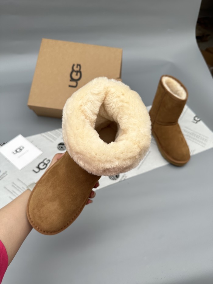 Women leather fur boot shoes, size 35-40,  with box, SS60-546