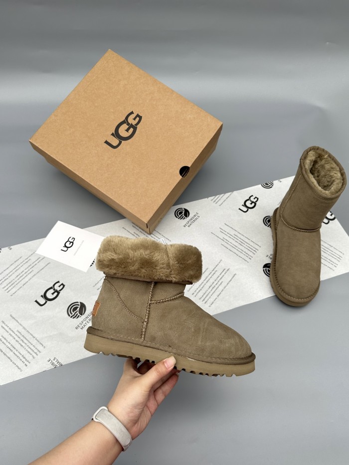 Women leather fur boot shoes, size 35-40,  with box, SS60-548
