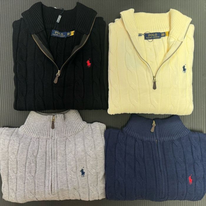 Embroidered knitted twisted stand-up collar sweater for women and men,size S-XXL,CL35-72-77