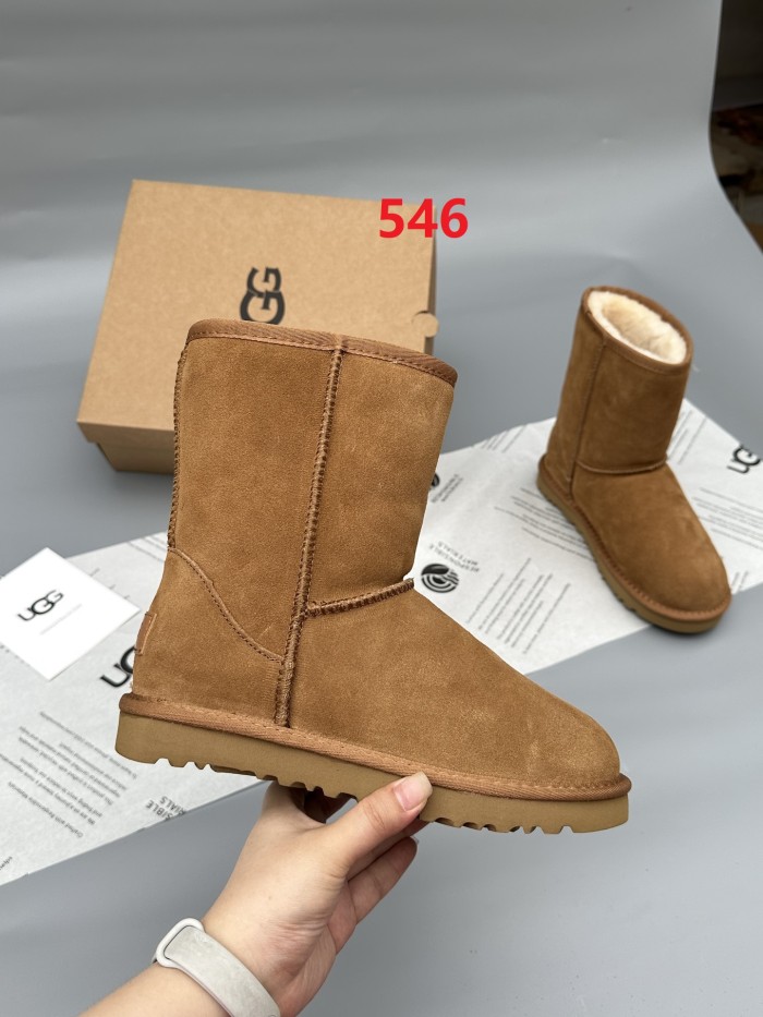 Women leather fur boot shoes, size 35-40,  with box, SS60-546