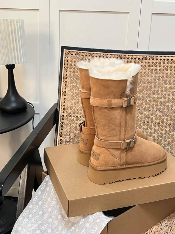 Women leather fur boot shoes, size 35-44,  with box, SS80-56