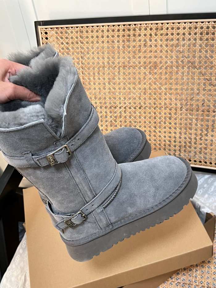 Women leather fur boot shoes, size 35-44,  with box, SS80-57