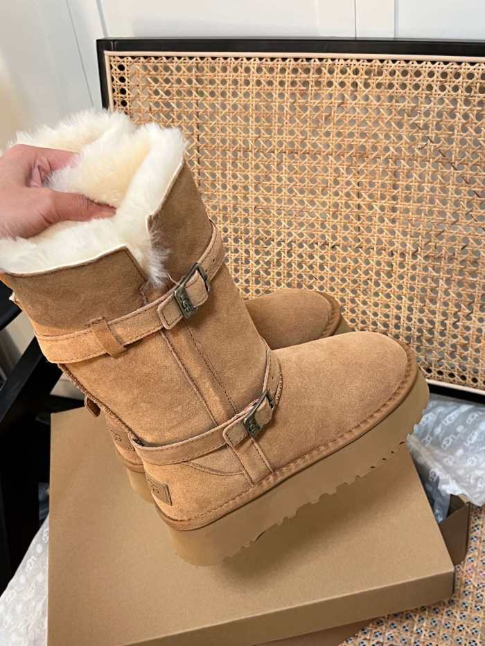 Women leather fur boot shoes, size 35-44,  with box, SS80-56