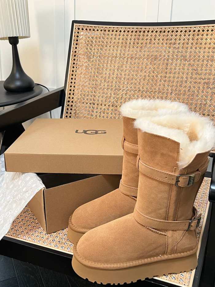 Women leather fur boot shoes, size 35-44,  with box, SS80-56