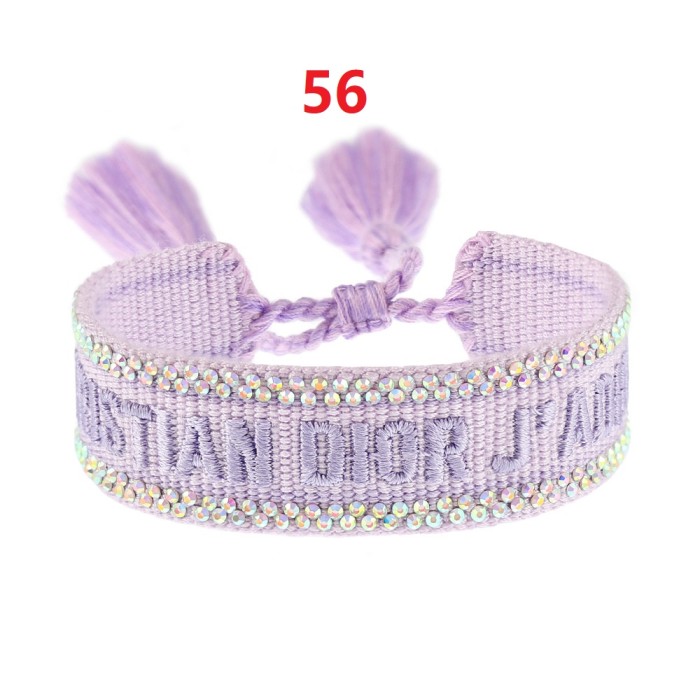 Hot diamond embroidery knitted bracelet jewelry , a set of 2 items ，with box,  J15-27-65