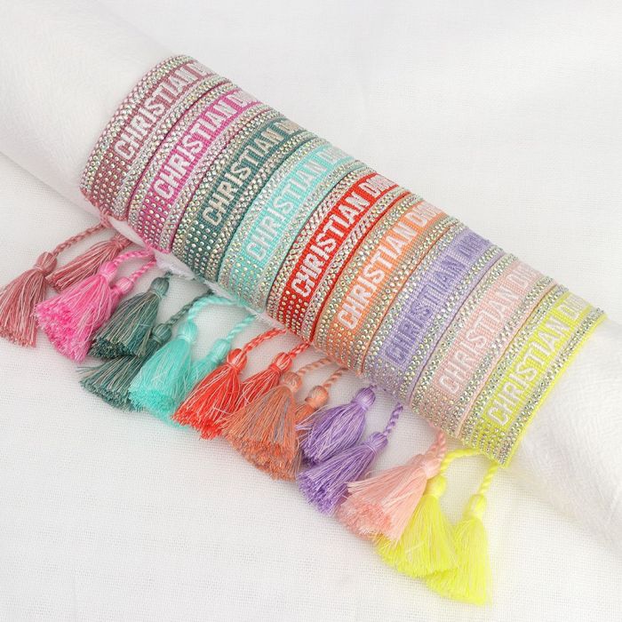 Hot diamond embroidery knitted bracelet jewelry , a set of 2 items ，with box,  J15-27-65