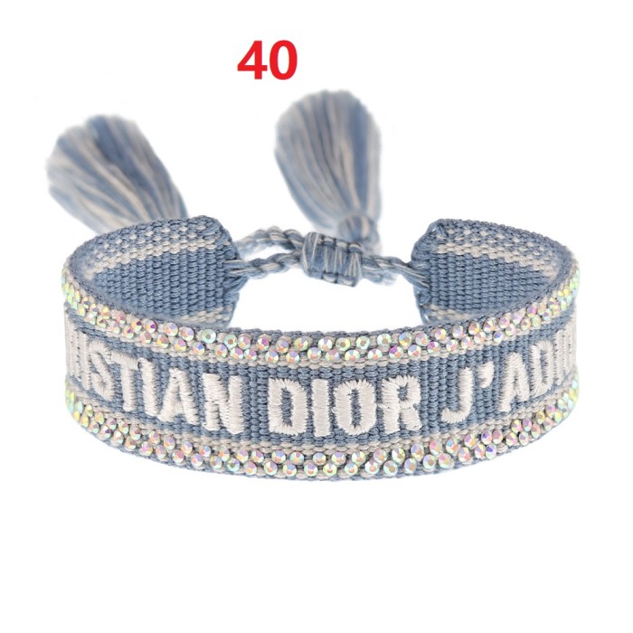 Hot diamond embroidery knitted bracelet jewelry , a set of 2 items ，with box,  J15-27-65