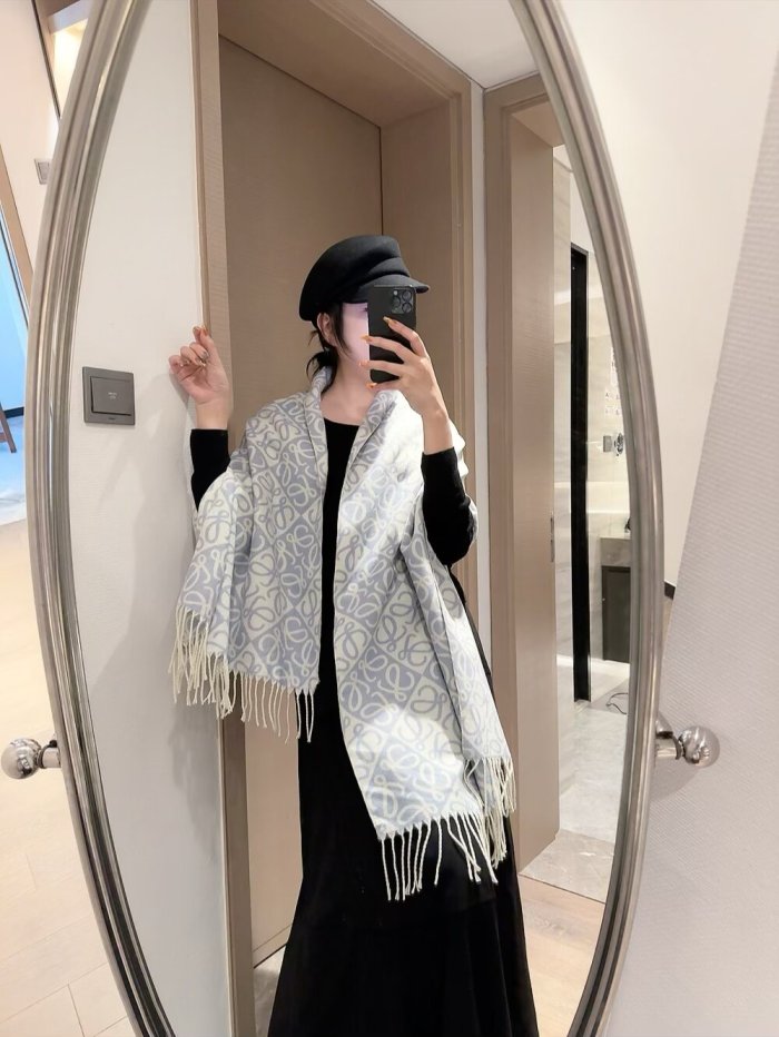 Cashmere cotton scarf for men women, size 205x60cm, no box. SF25-240-244