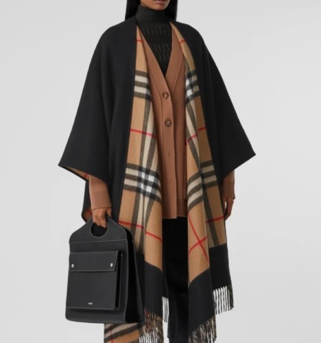 Double-sided wool and cashmere blended cape coat clothes，free size,CL60-43