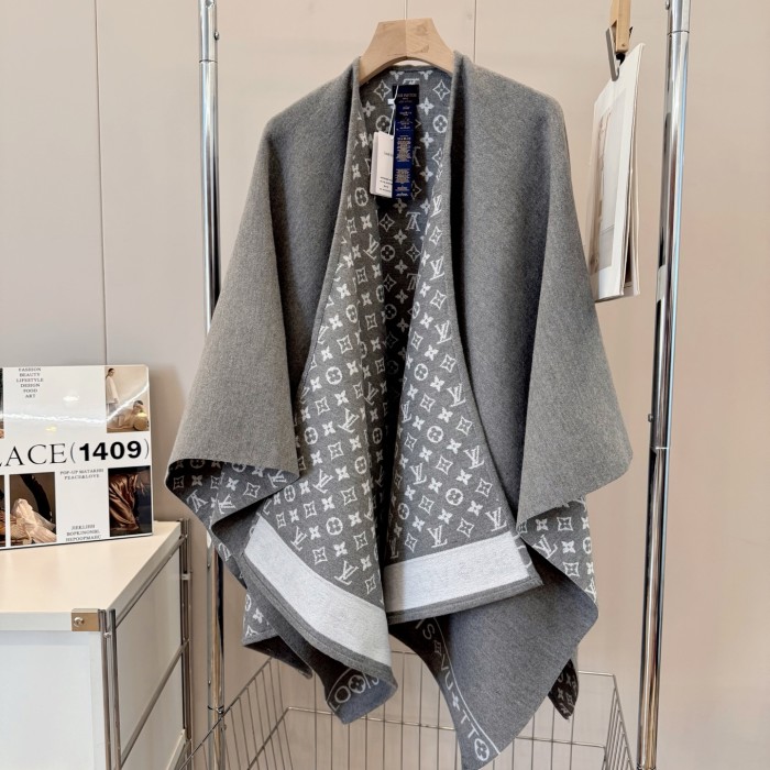 Double-sided wool and cashmere blended cape coat clothes，free size,CL60-57
