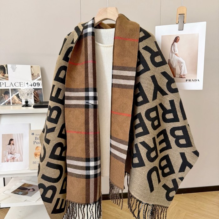 Cashmere cotton scarf for men women, size 65x200cm, no box. SF25-279