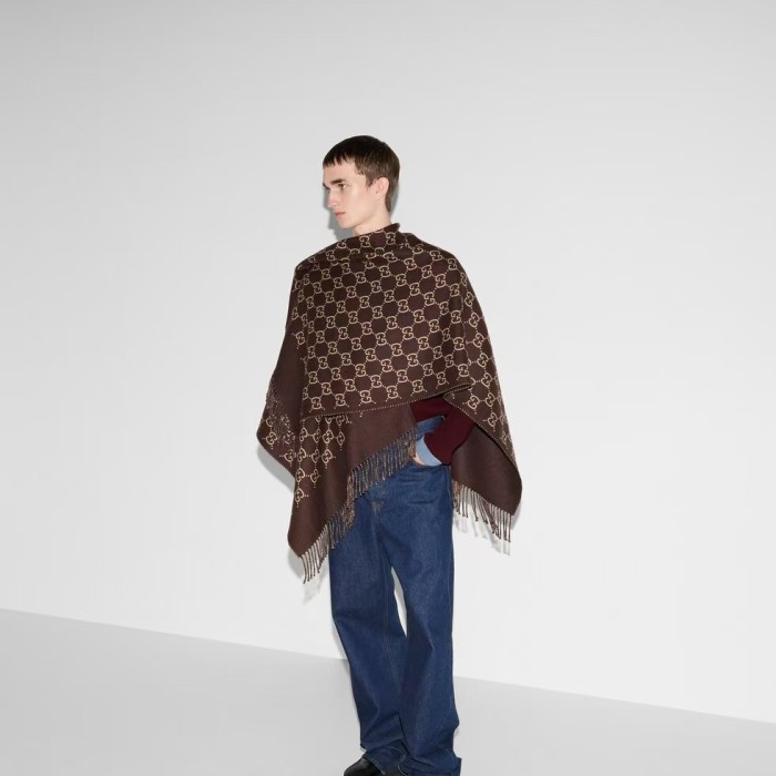 Double-sided wool and cashmere blended cape coat clothes，free size,CL60-53