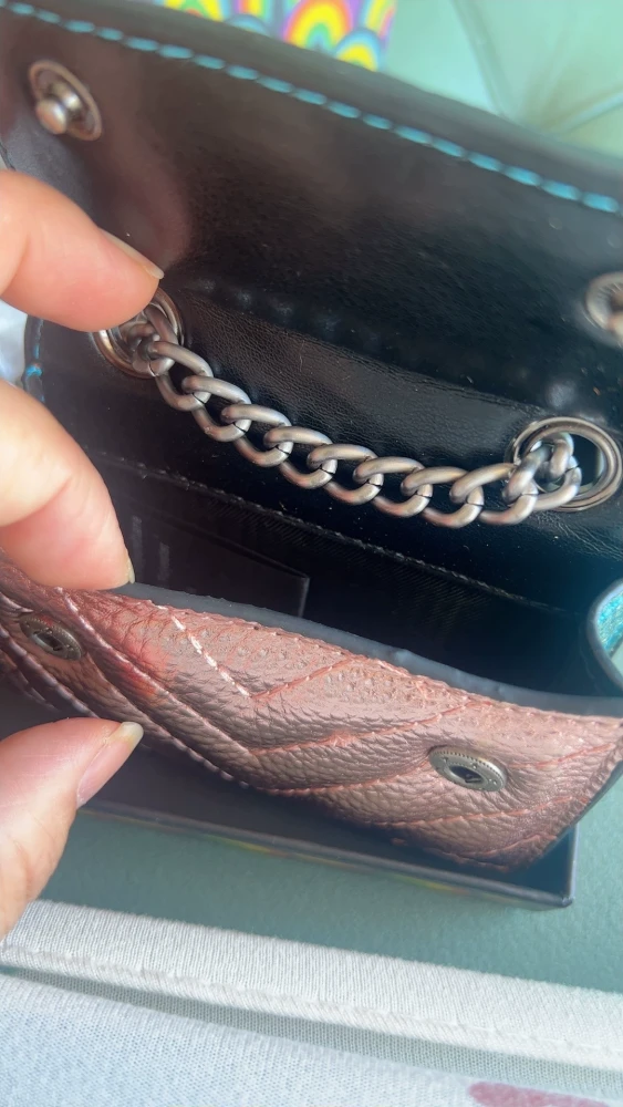 Split leather bag ,3A , size 10.5*3*7cm,with box,  B28-202-219