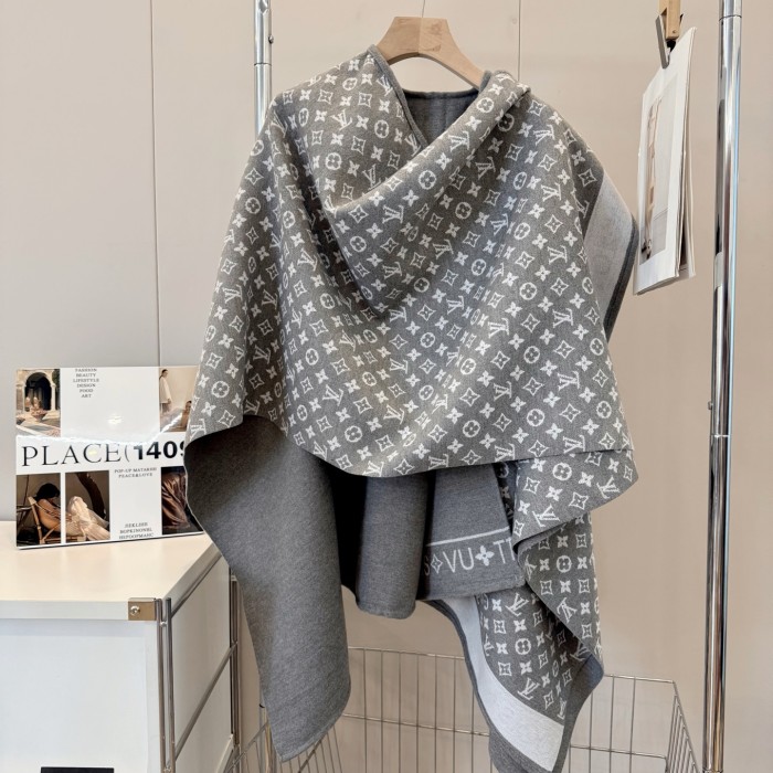 Double-sided wool and cashmere blended cape coat clothes，free size,CL60-57