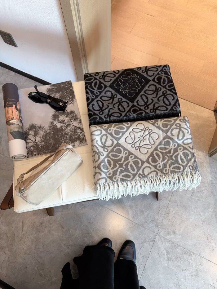 Cashmere cotton scarf for men women, size 205x60cm, no box. SF25-240-244