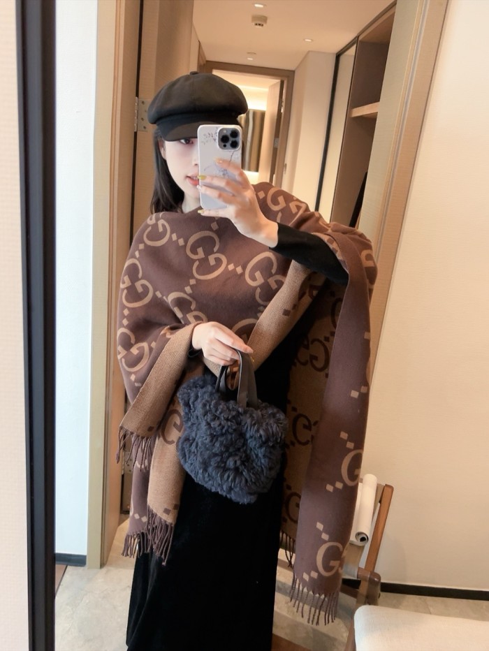 Double-sided wool and cashmere blended cape coat clothes，free size,CL60-54