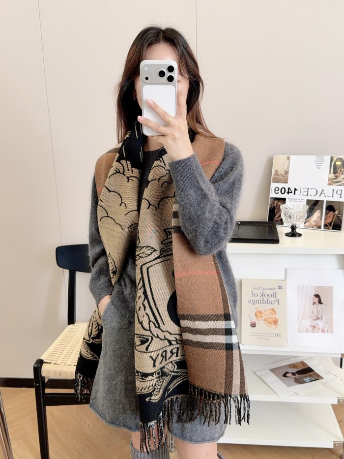 Cashmere cotton scarf for men women, size 65x200cm, no box. SF25-280