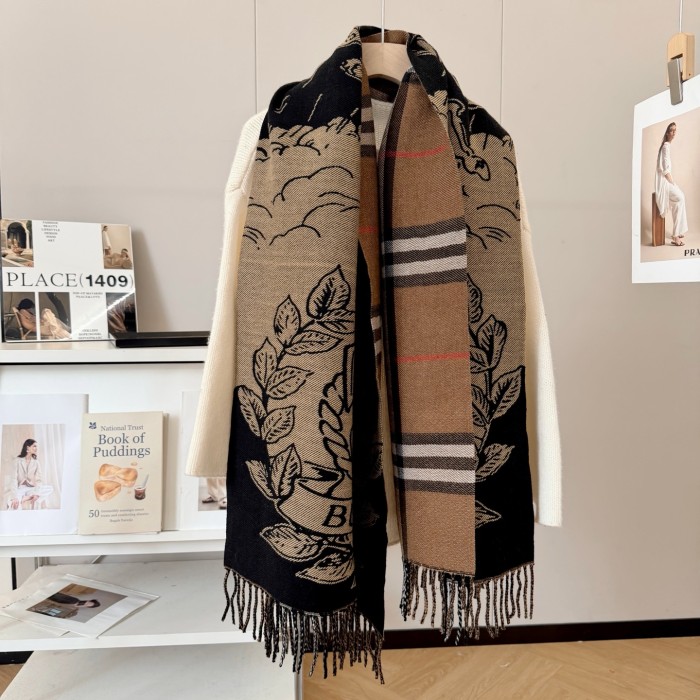 Cashmere cotton scarf for men women, size 65x200cm, no box. SF25-280