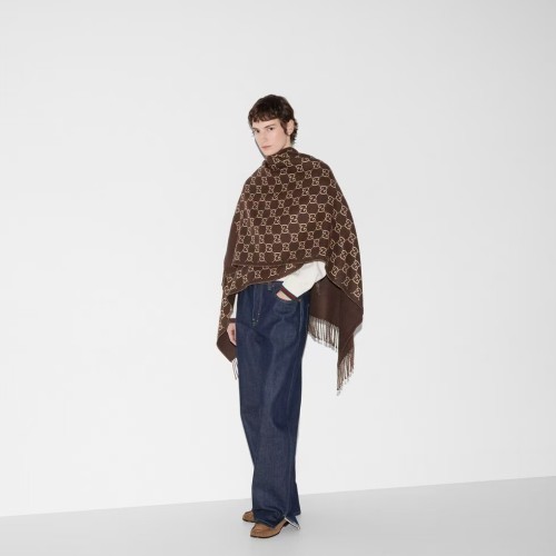 Double-sided wool and cashmere blended cape coat clothes，free size,CL60-53
