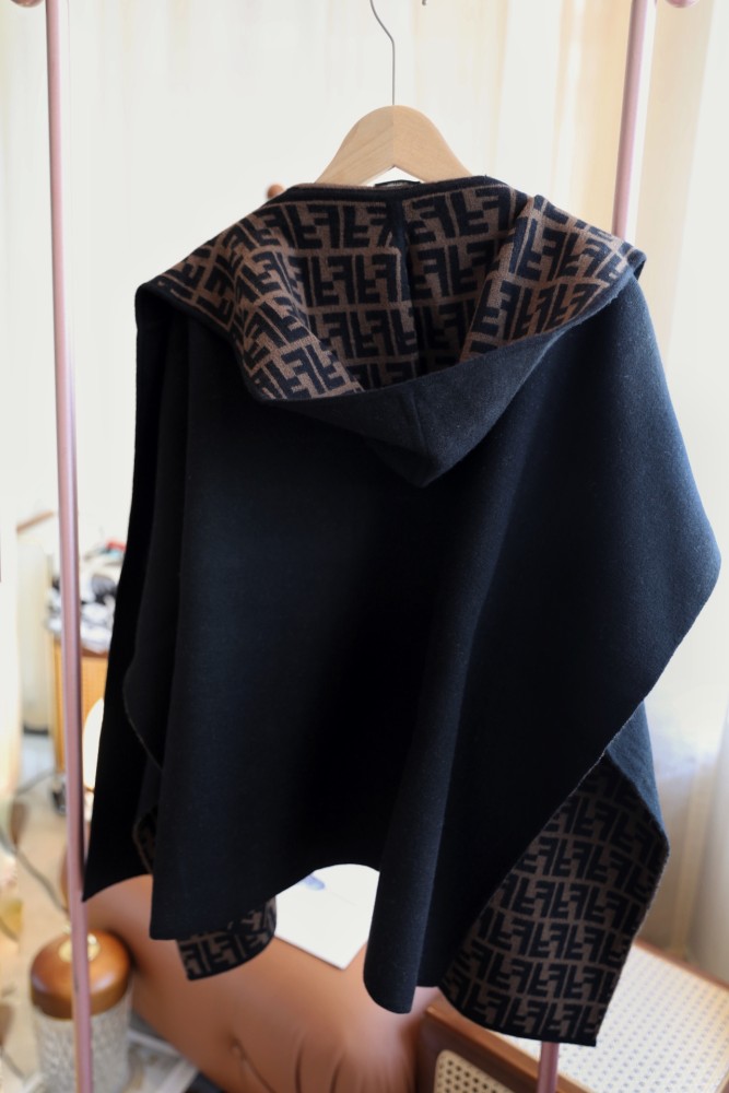 Double-sided wool and cashmere blended cape coat clothes，free size,CL60-59