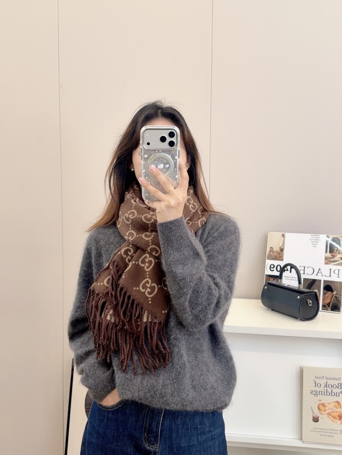 Cashmere cotton scarf for men women, size 65x180cm, no box. SF25-257-262