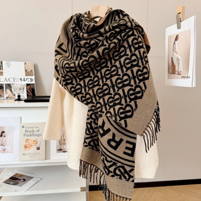 Cashmere cotton scarf for men women, size 65x200cm, no box. SF25-281