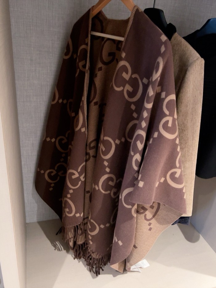 Double-sided wool and cashmere blended cape coat clothes，free size,CL60-54