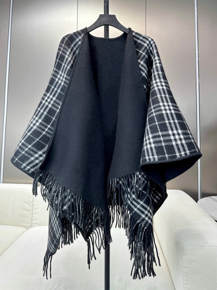 Double-sided wool and cashmere blended cape coat clothes，free size,CL60-45
