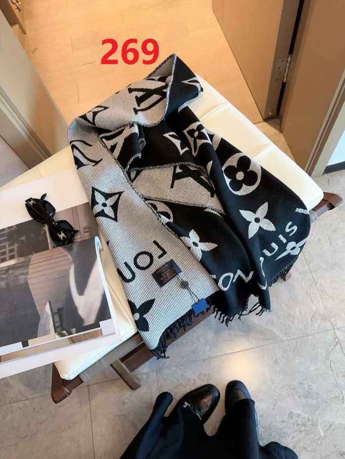 Cashmere cotton scarf for men women, size 45x186cm, no box. SF25-267-270
