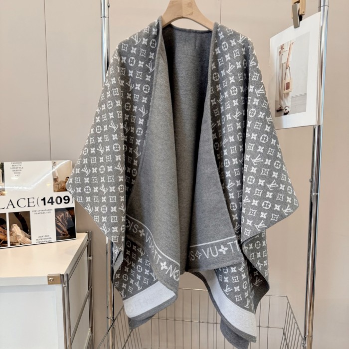 Double-sided wool and cashmere blended cape coat clothes，free size,CL60-57