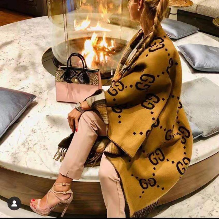 Double-sided wool and cashmere blended cape coat clothes，free size,CL60-55