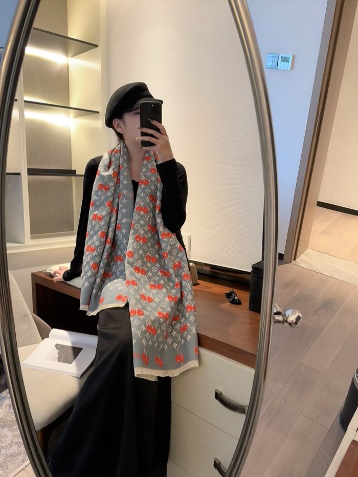 Cashmere cotton scarf for men women, size 65x180cm, no box. SF25-271-278