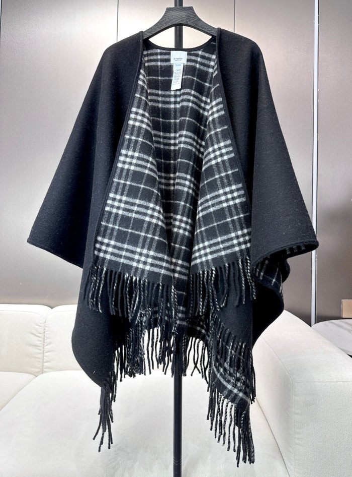 Double-sided wool and cashmere blended cape coat clothes，free size,CL60-45