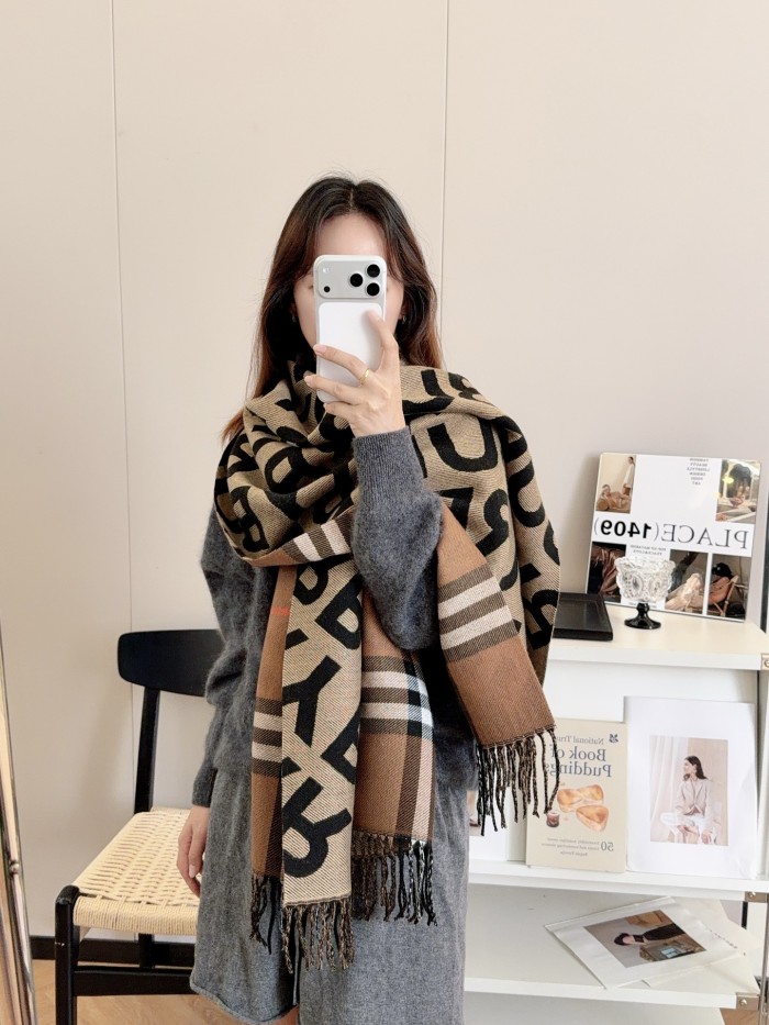 Cashmere cotton scarf for men women, size 65x200cm, no box. SF25-279