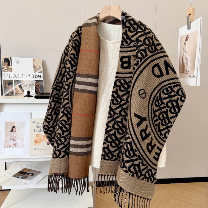 Cashmere cotton scarf for men women, size 65x200cm, no box. SF25-281
