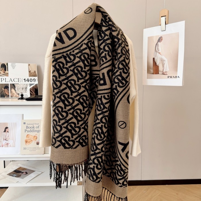 Cashmere cotton scarf for men women, size 65x200cm, no box. SF25-281