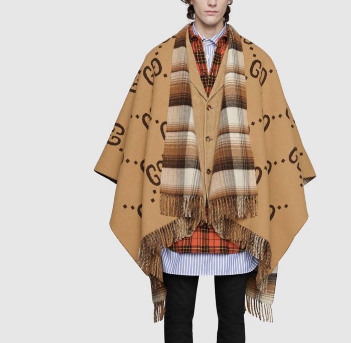 Double-sided wool and cashmere blended cape coat clothes，free size,CL60-55