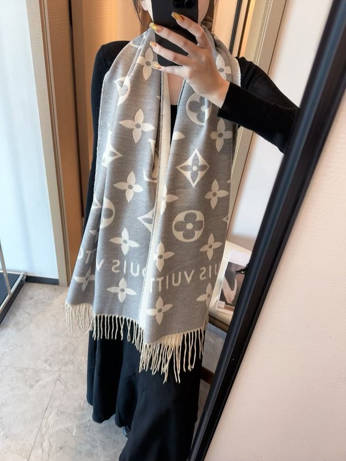 Cashmere cotton scarf for men women, size 45x186cm, no box. SF25-267-270