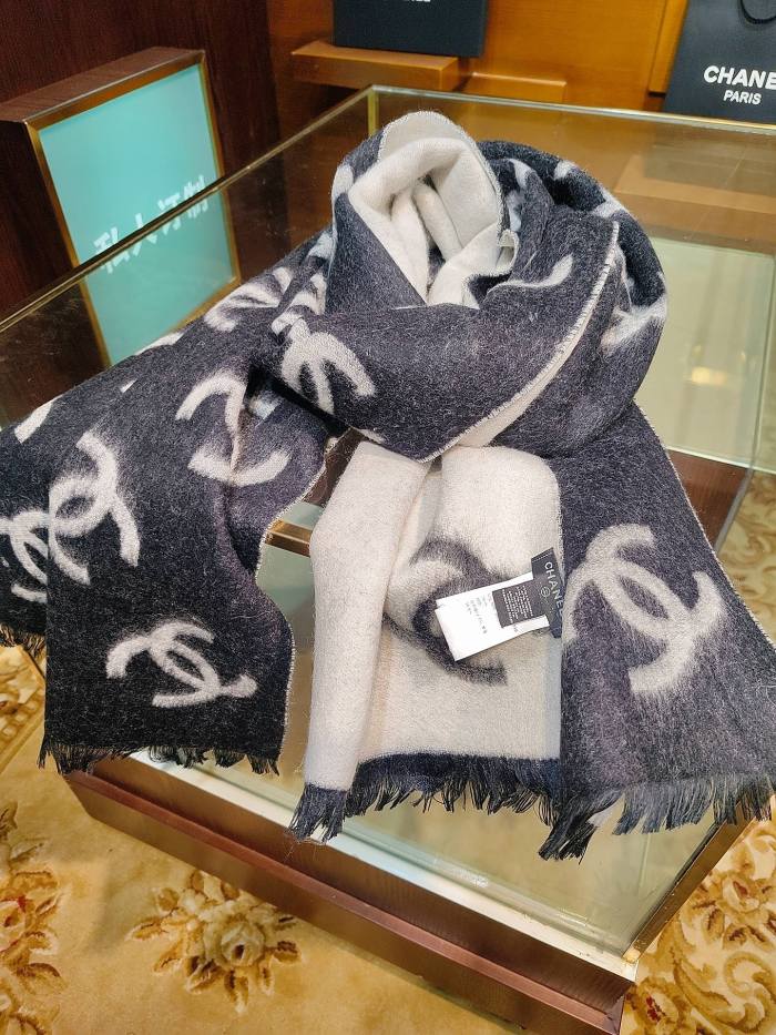 Cashmere cotton scarf for men women, size 205x70cm, no box. SF25-265-266