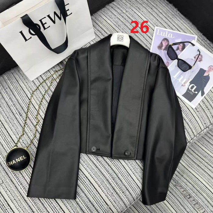 Women's winter leather jacket coat , CL78-26