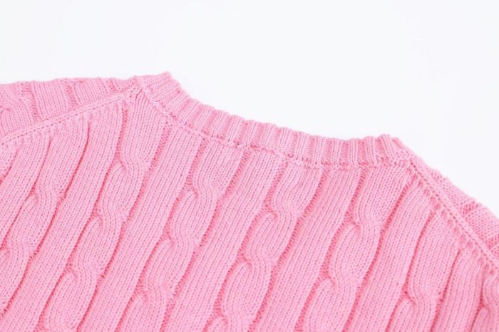 Embroidered knitted twisted sweater for women,size S-2XL,CL35-82-86