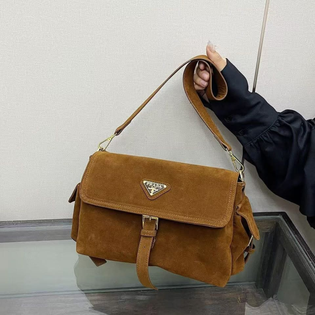 Suedette leather bag ,4A ,size 36cm or 28cm ,no box,  B75-435