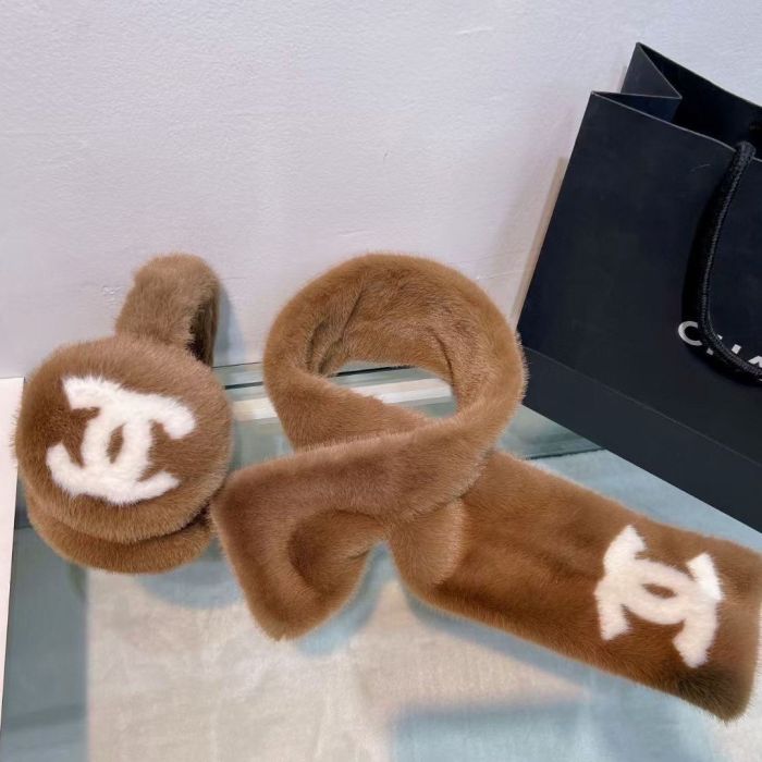 Imitation mink wool warm muffs, scarves,no box. SF35-7-20