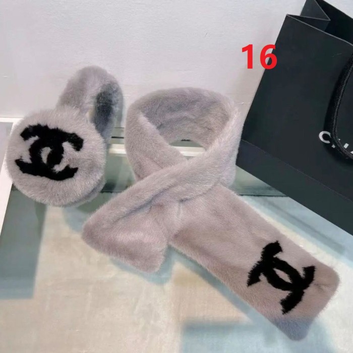 Imitation mink wool warm muffs, scarves,no box. SF35-7-20