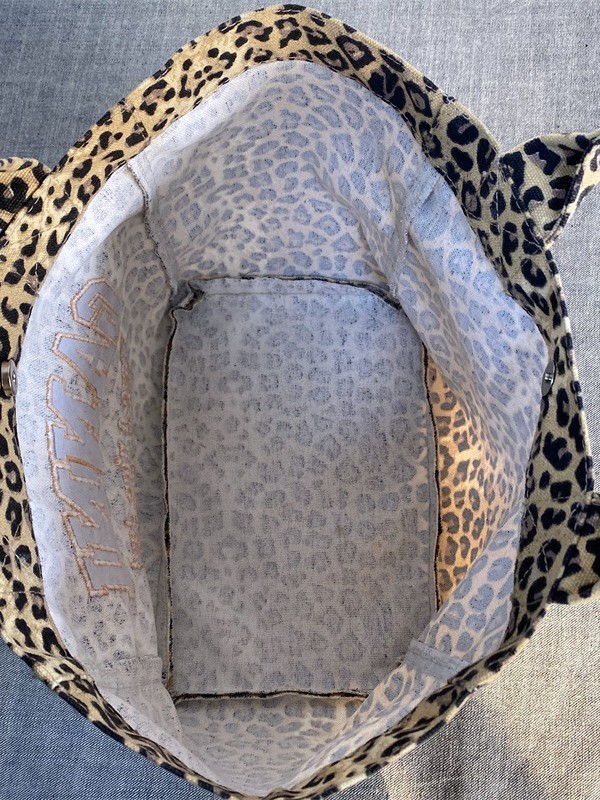 Leopard print embroidery canvas TOTE bag  , size 69*34*20cm or 40*23*23cm ,no box,  B35-240