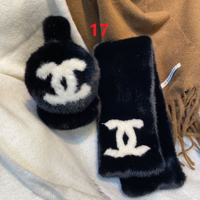 Imitation mink wool warm muffs, scarves,no box. SF35-7-20