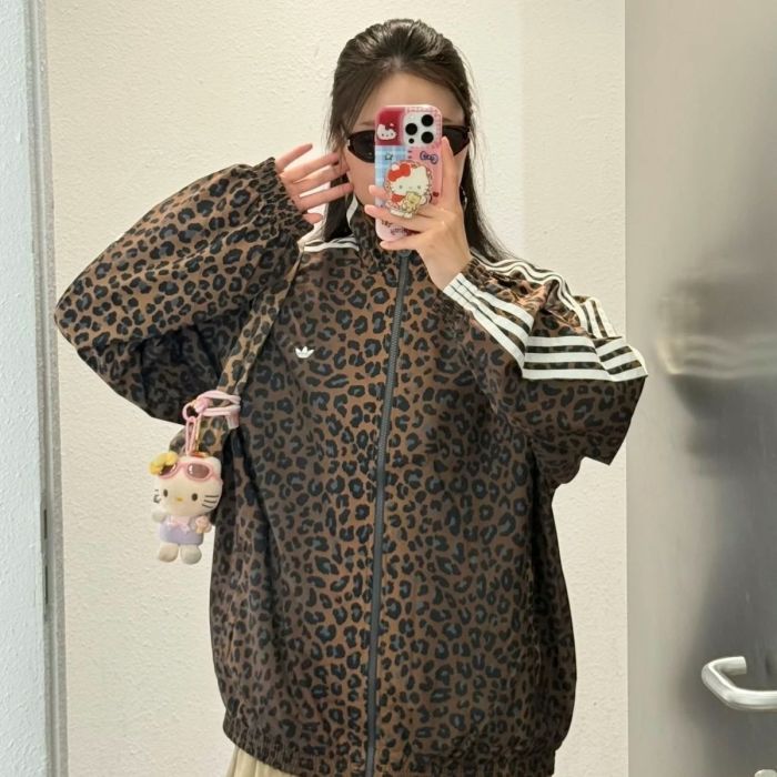 Cotton leopard print coat,size S,M,L,XL.CL35-87